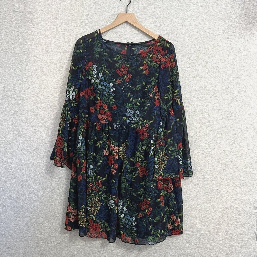 Lauren Ralph Lauren Dress Womens 8 Floral Fairy Sheer Whimsigoth Feminine - Picture 4 of 16